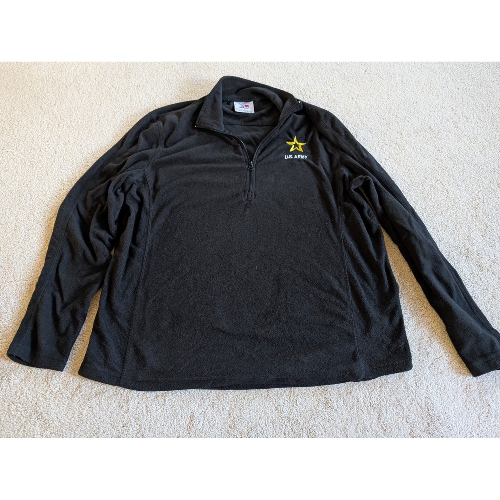 AE Sport Women's US Army Black Fleece Quarter Zip Jacket XL